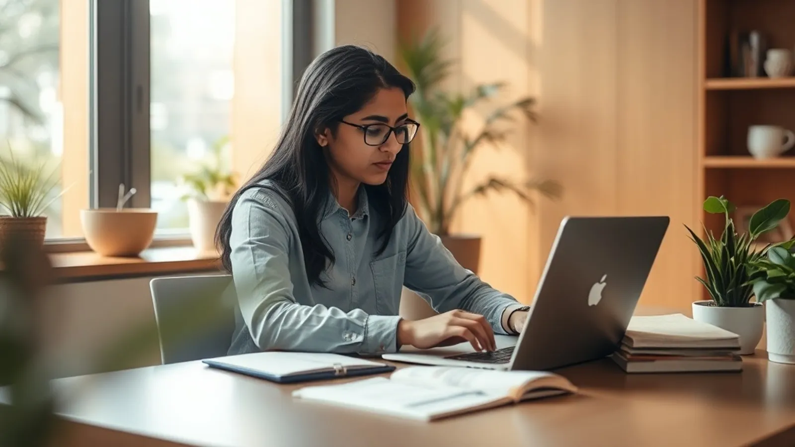 JAIN Online BBA Finance student in a study setting in India