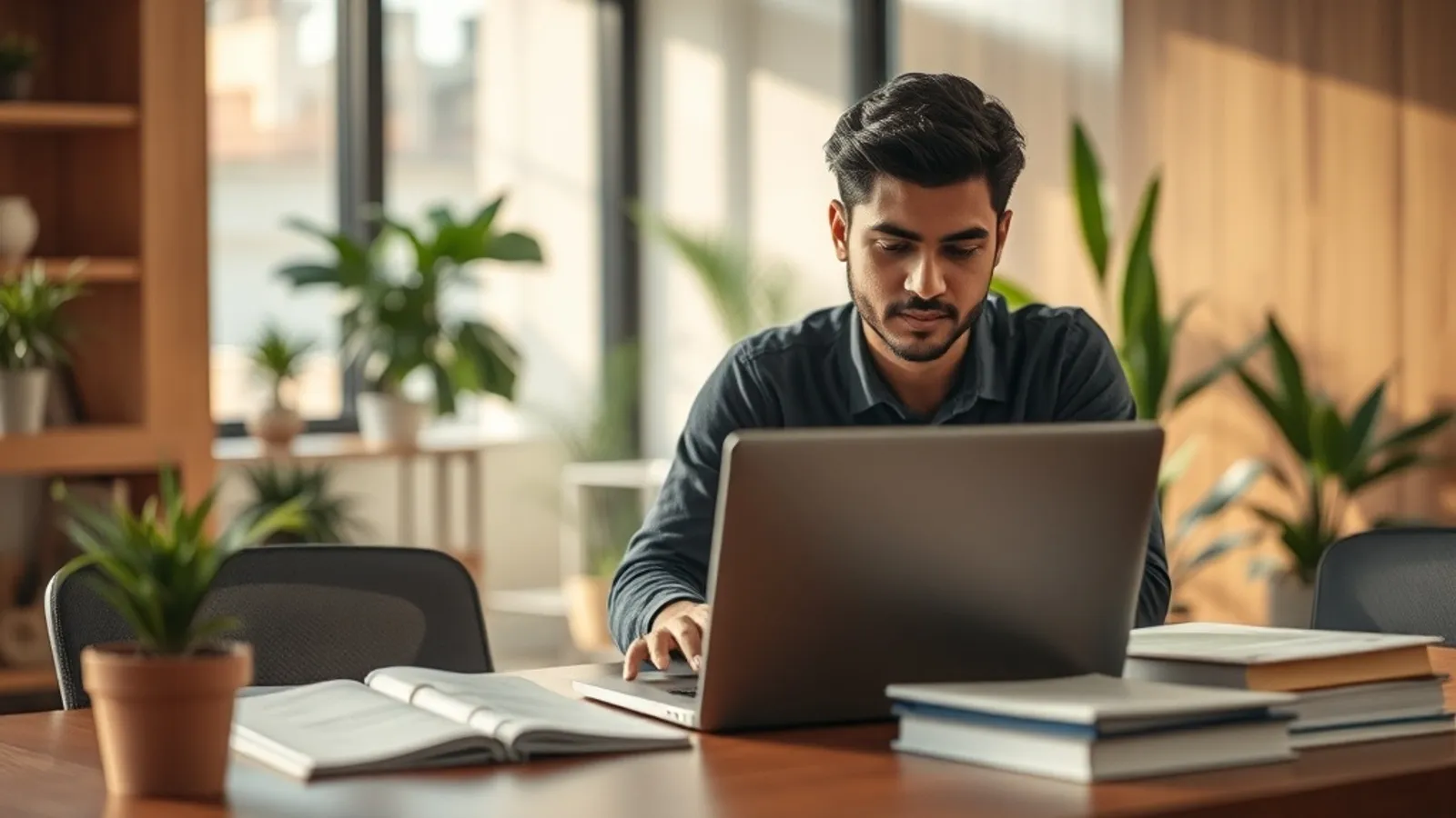 JAIN Online BBA Human Resource Management student in a study setting in India
