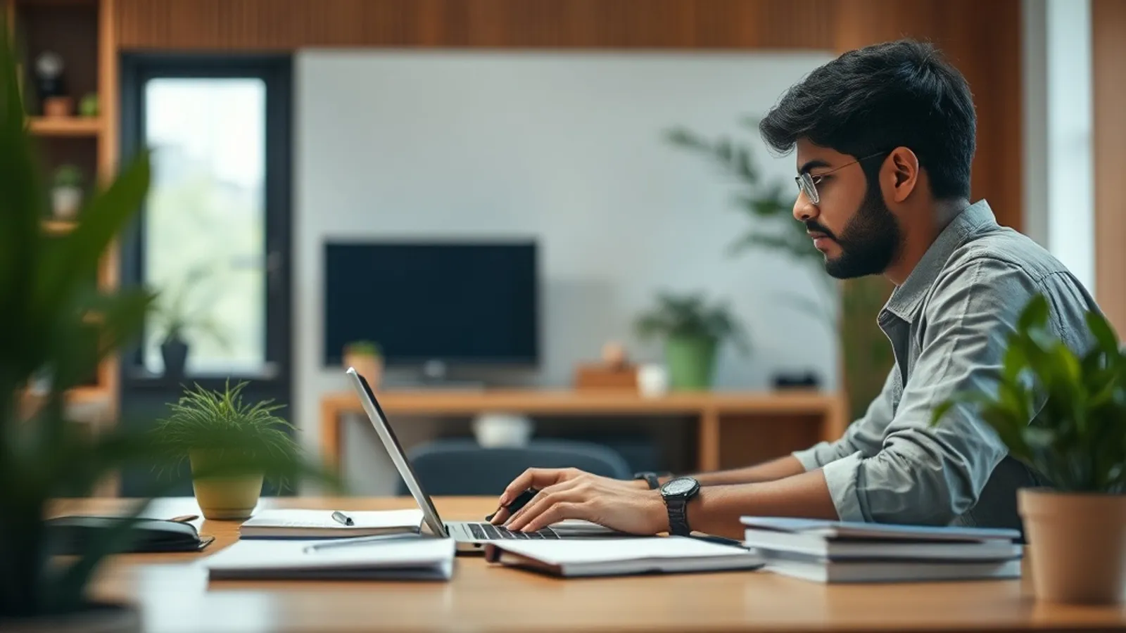 JAIN Online BCA Computer Science Information Technology student in a study setting in India