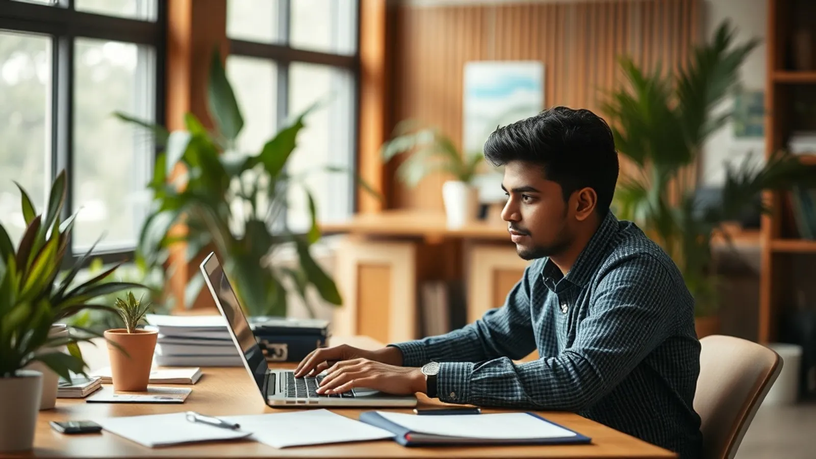 JAIN Online BCA Data Science Artificial Intelligence student in a study setting in India