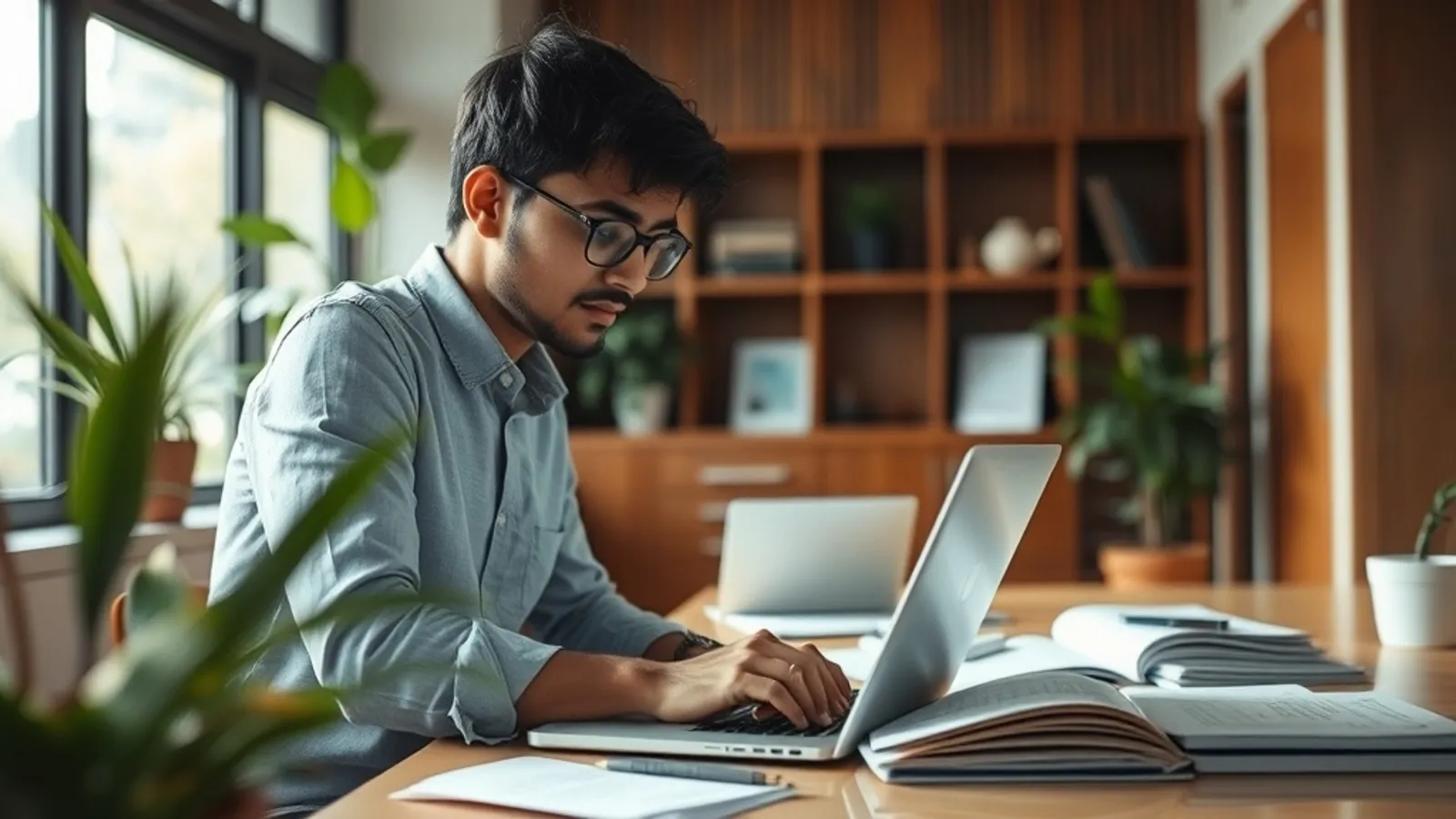 JAIN Online BCom Accounting Finance student in a study setting in India