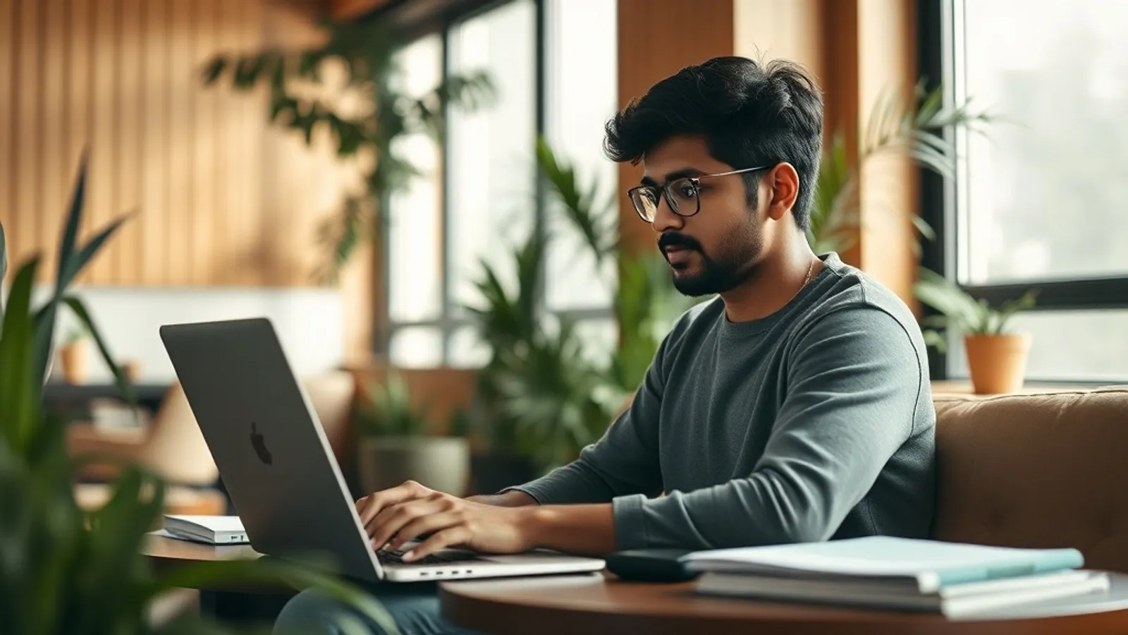 JAIN Online BCom student attending an online class in India