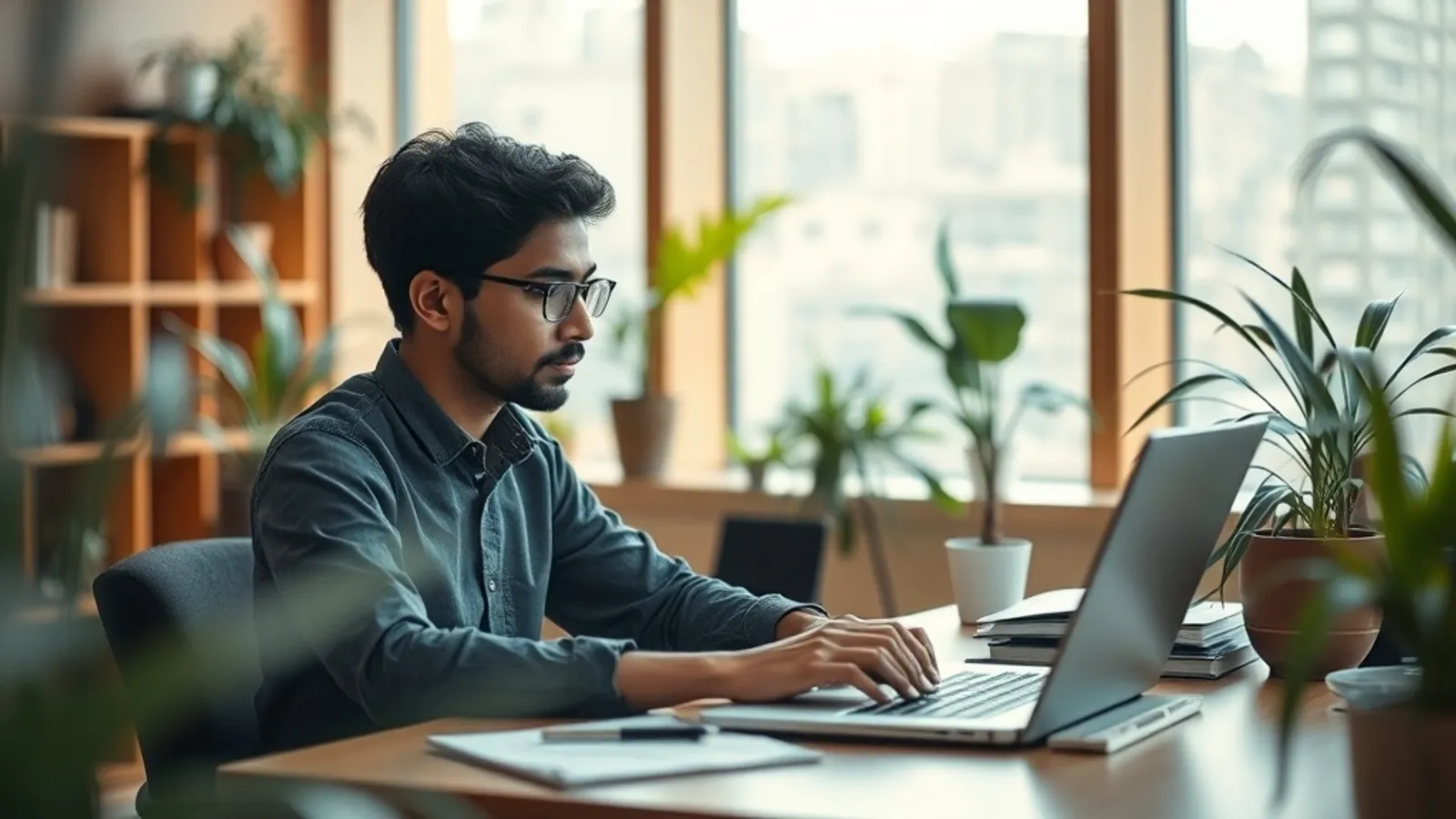 JAIN Online MBA AI for International Finance student in a study setting in India