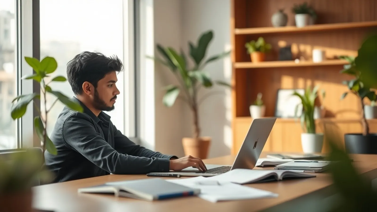 JAIN Online MBA AI for Marketing student in a study setting in India