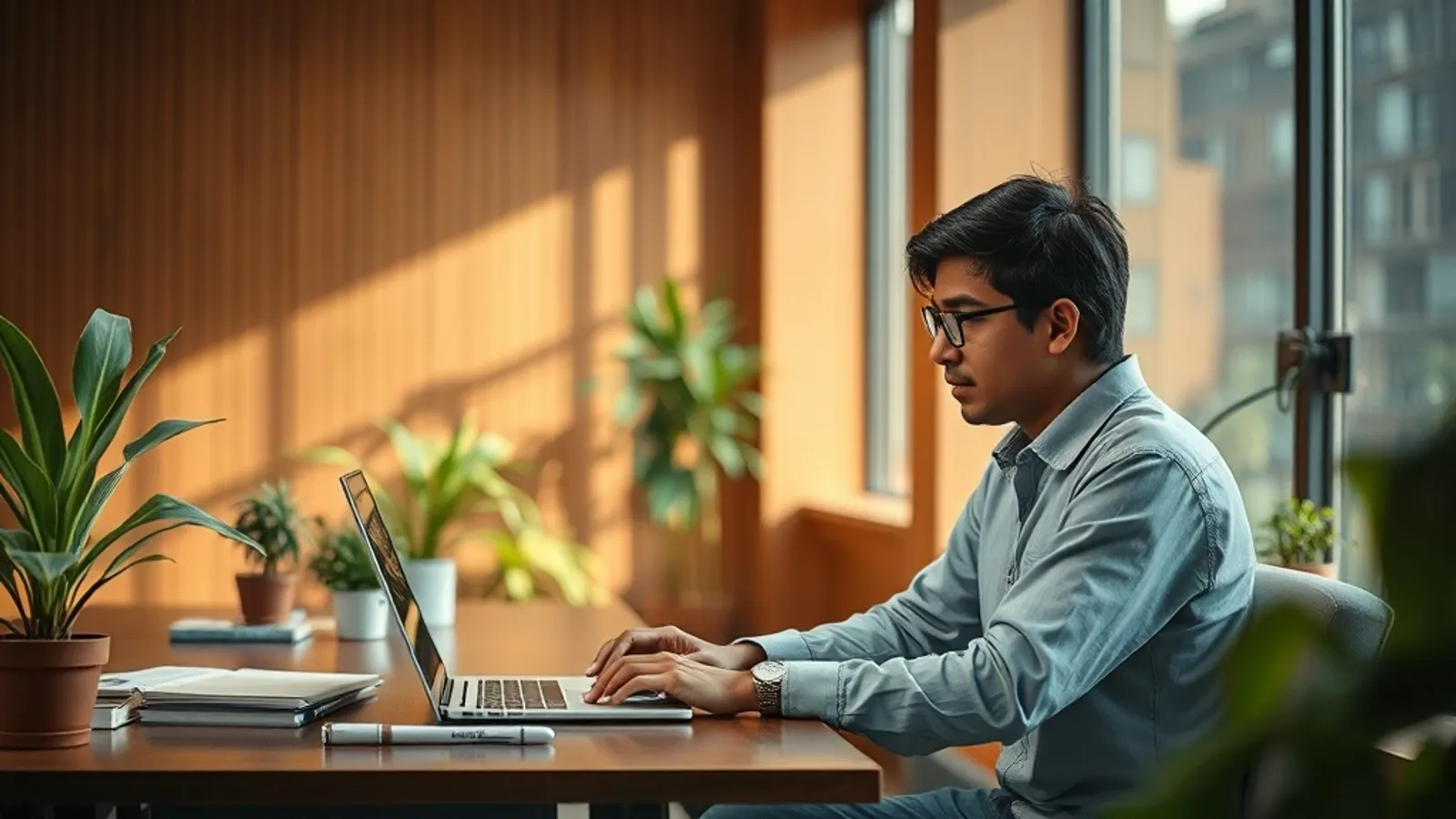 JAIN Online MBA Business Intelligence Analytics student in a study setting in India