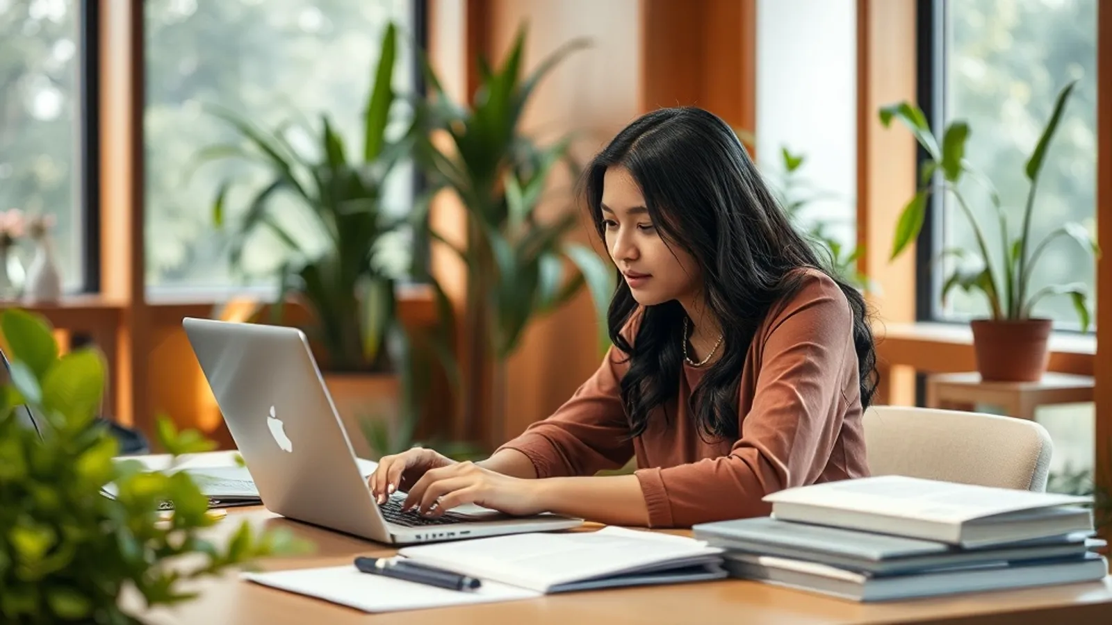 JAIN Online MBA Human Resource Business Analytics student in a study setting in India