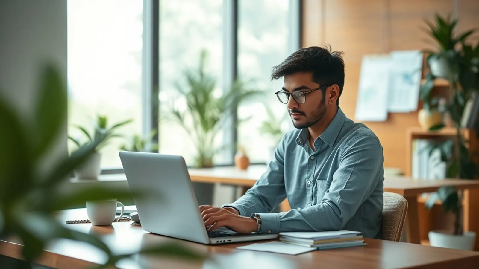 JAIN Online MBA Human Resource Management Finance student in a study setting in India