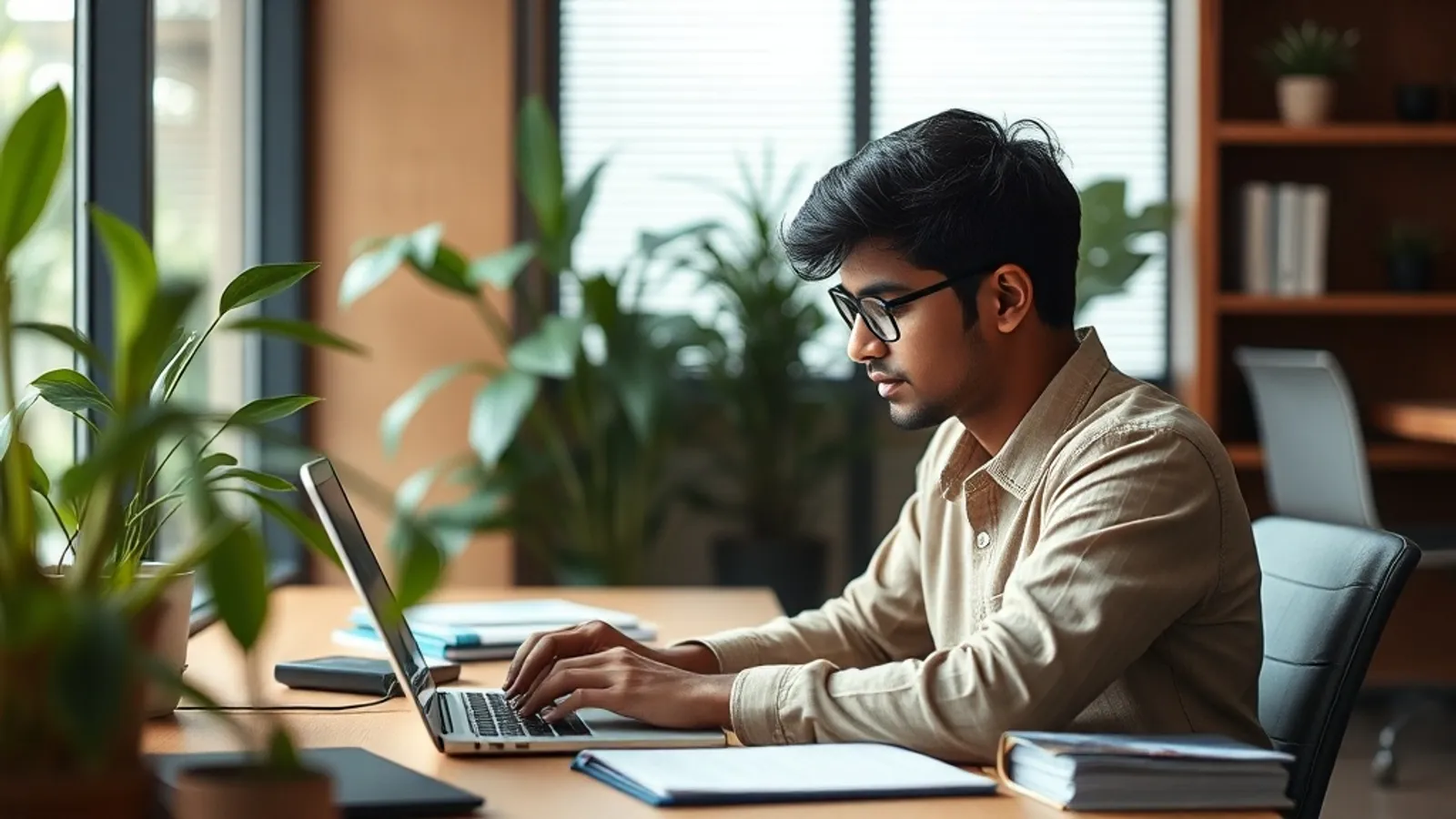 JAIN Online MBA International Finance accredited by acca uk student in a study setting in India