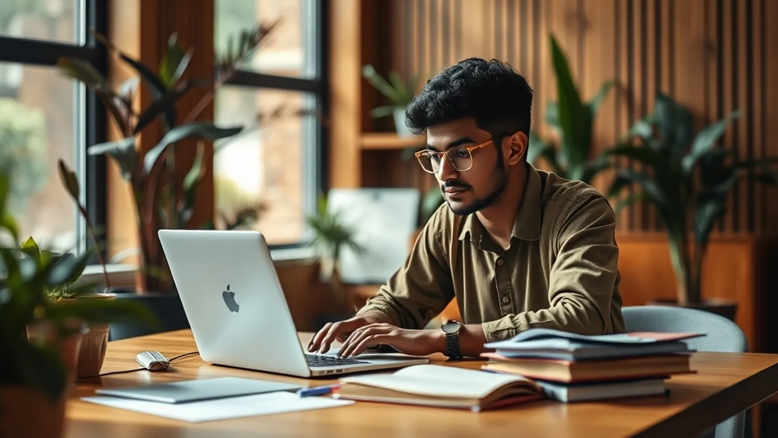 JAIN Online MBA Marketing Business Analytics student in a study setting in India
