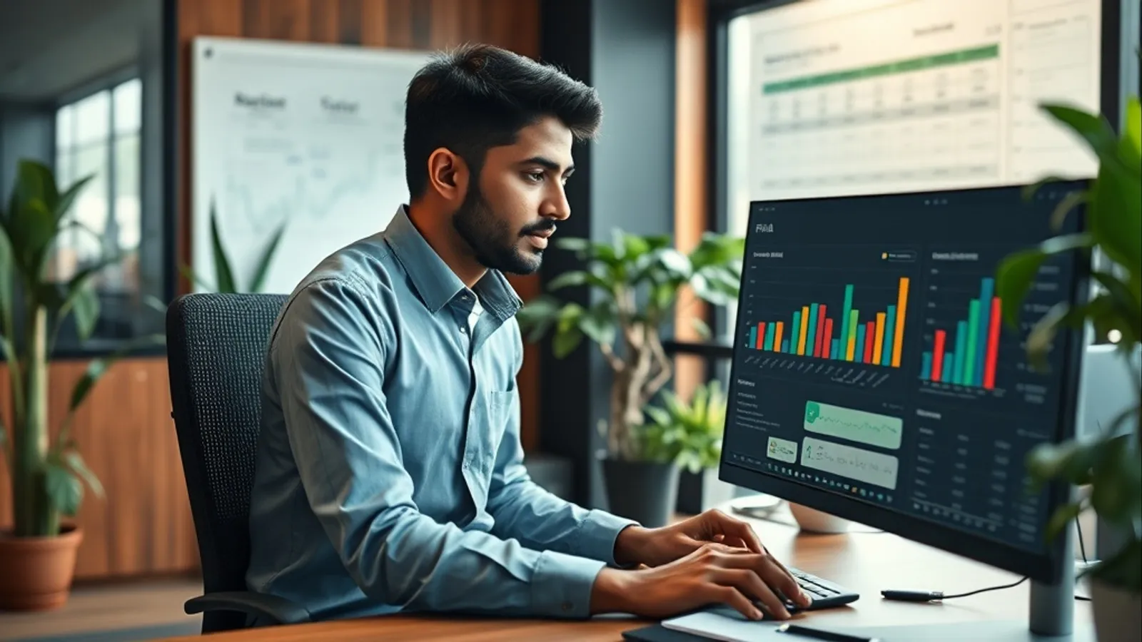 FP&A analyst building a budget rollup at a Pune MNC FP&A office