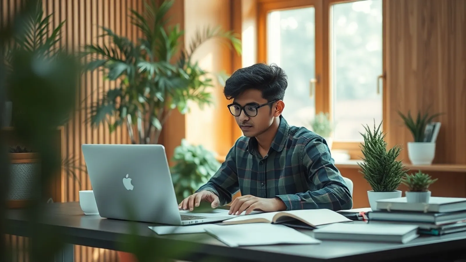 JAIN Online MCA Data Science Artificial Intelligence student in a study setting in India