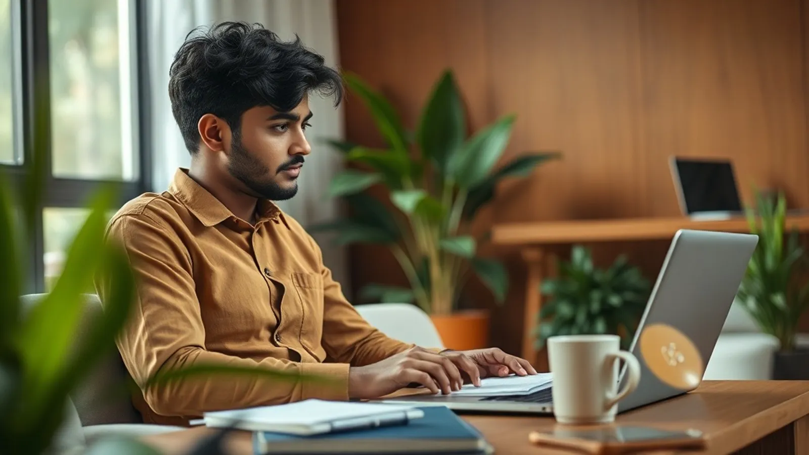 Applicant comparing JAIN Online MBA against Chandigarh University on a laptop in India